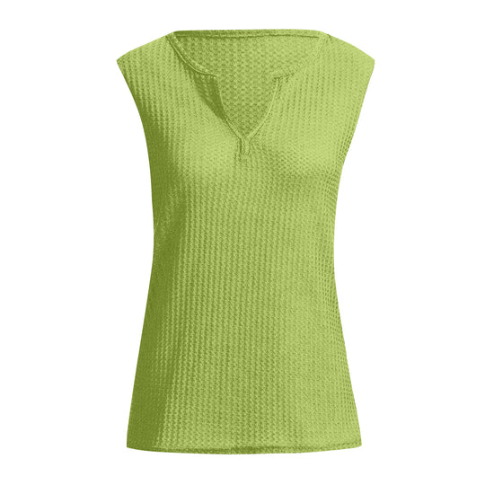 Damen Sportliches Oberteil mit strukturierter Oberfläche und V-Ausschnitt R&B