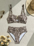 Damen Hochgeschnittener Bikini mit seitlichem Schnallendetail