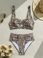 Damen Hochgeschnittener Bikini mit seitlichem Schnallendetail