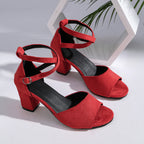 Damen Absatzsandalen mit modischem Kreuzriemen-Design und bequemer Sohle R&B