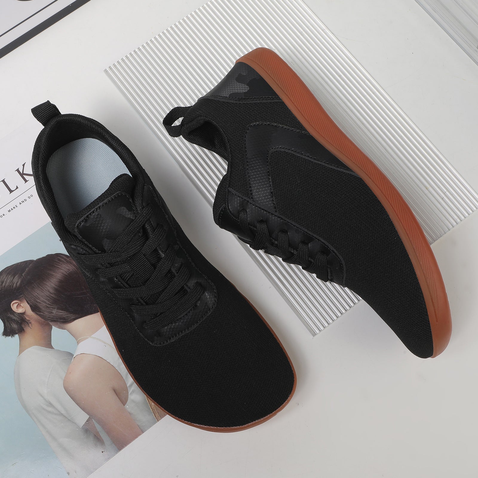 Damen Sportliche Freizeit-Sneaker mit atmungsaktivem Obermaterial und rutschfester Sohle R&B