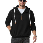 Herren modischer Kapuzenpullover mit Reißverschluss und dekorativen Details R&B