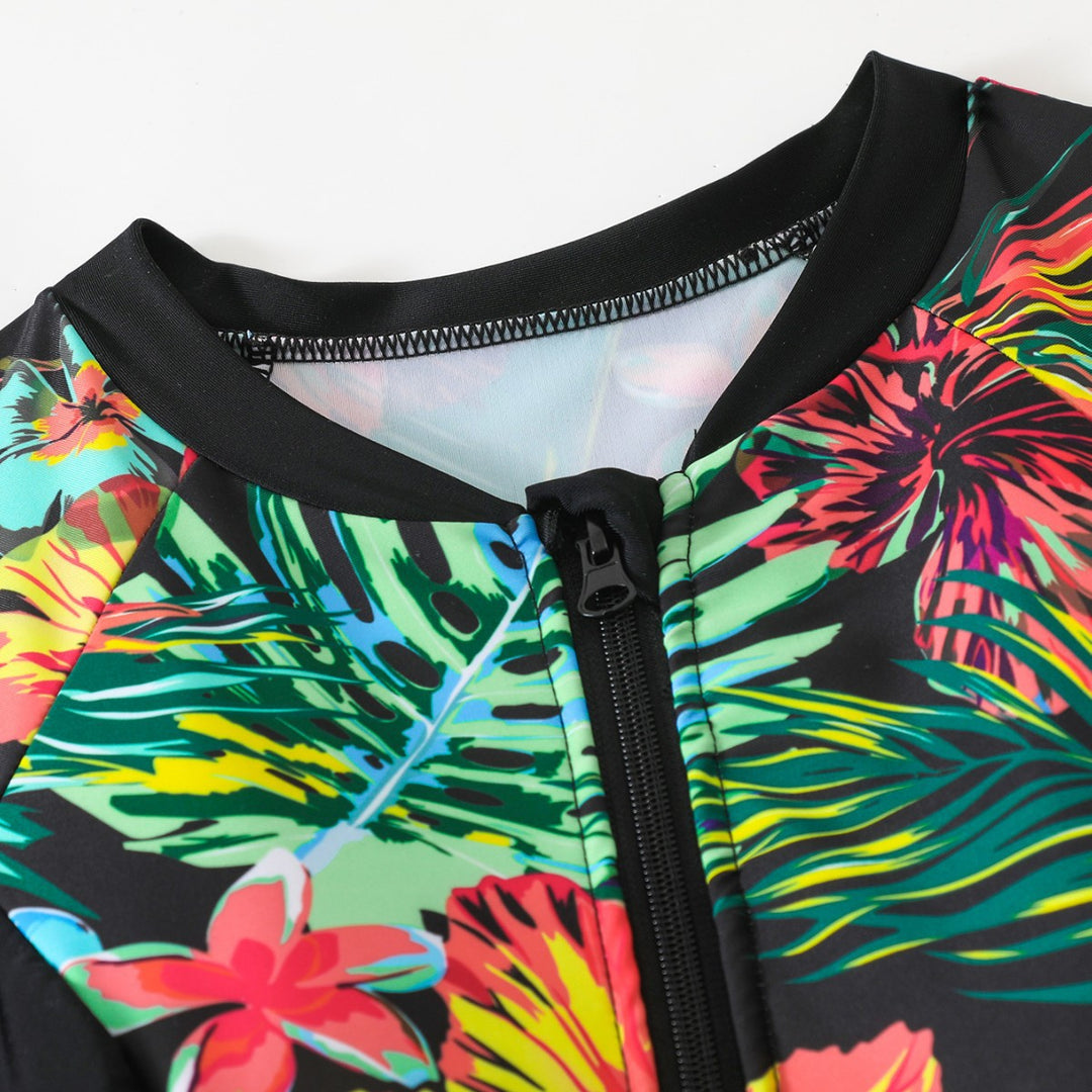 Damen Einteiler Badeanzug mit floralem Muster R&B