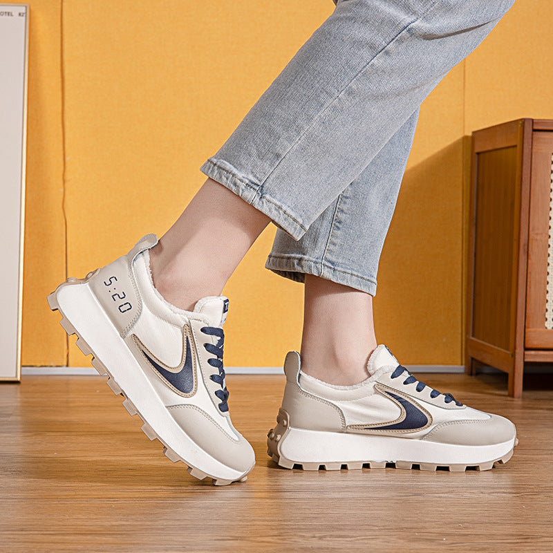 Damen Winter Sneakers mit warmem Fleece-Innenfutter und rutschfester Profilsohle R&B