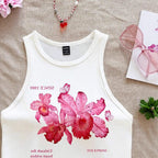 Damen ärmelloses Tanktop mit fröhlichem Kirschmotiv R&B