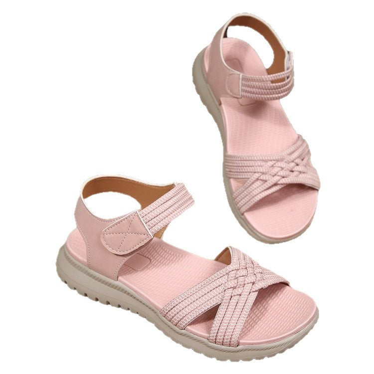 Damen Freizeit-Sandalen mit geflochtenem Riemendesign und komfortabler Fußbettung R&B