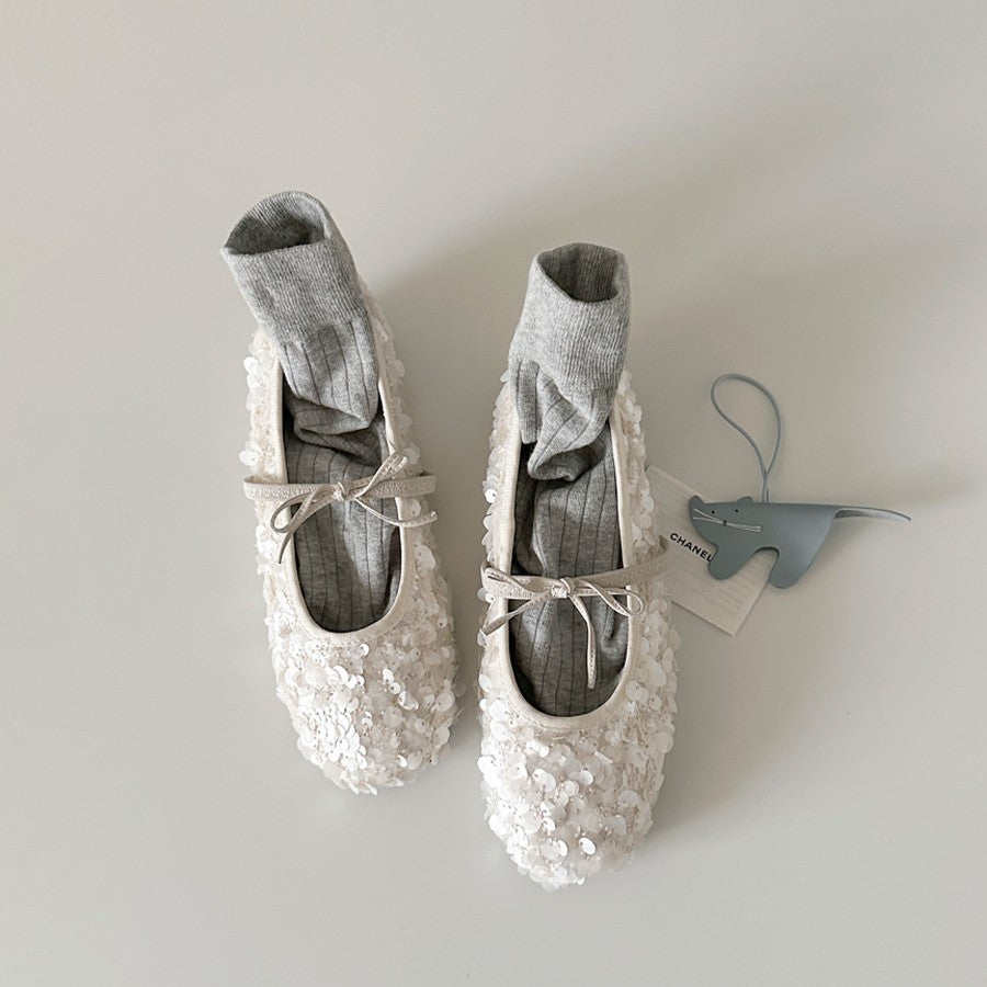 Damen Ballerinas mit romantischen Blütenapplikationen