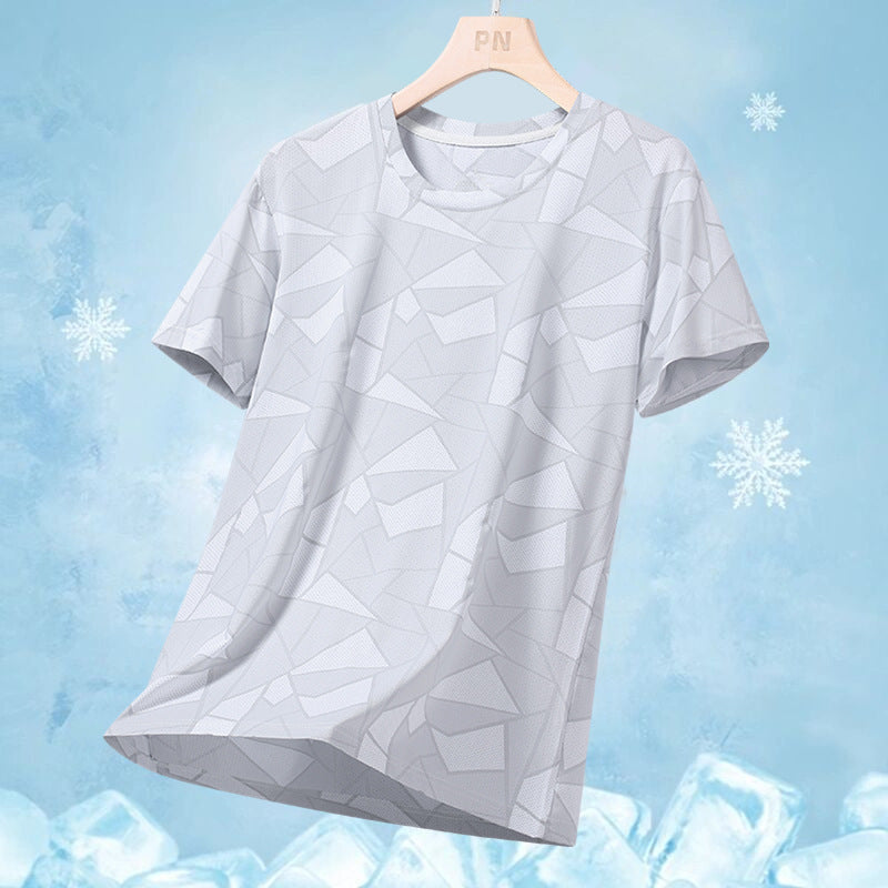 Herren nan atmungsaktives Funktionsshirt mit Jacquard-Struktur und schnelltrocknender Performance R&B