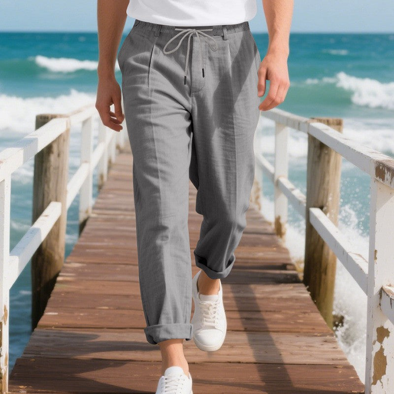 Herren lässige Sommerhose mit elastischem Bund und atmungsaktivem Material R&B