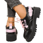 Damen modische Schnürschuhe mit kontrastierenden Details R&B