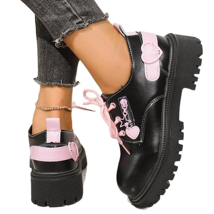 Damen modische Schnürschuhe mit kontrastierenden Details R&B