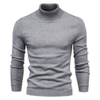 Herren modischer Rollkragenpullover aus feiner Merinowolle R&B