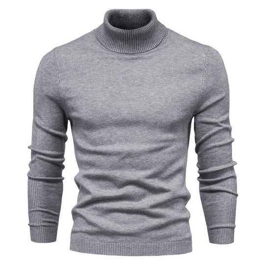 Herren modischer Rollkragenpullover aus feiner Merinowolle R&B