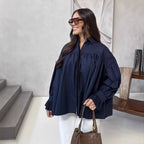 Damen elegante Bluse mit Rüschendetails R&B