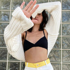 Damen Cardigan mit grob gestricktem Design R&B