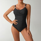 Damen Einteiler Badeanzug mit eleganten Schmuckdetails R&B
