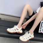 Damen Sportliche Sneaker mit atmungsaktiver Oberflächenstruktur und rutschfester Sohle R&B