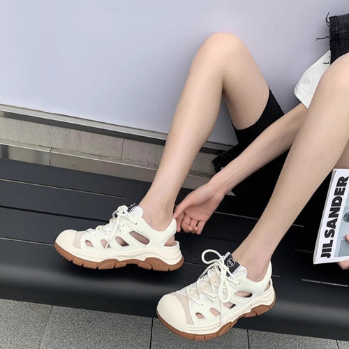 Damen Sportliche Sneaker mit atmungsaktiver Oberflächenstruktur und rutschfester Sohle R&B