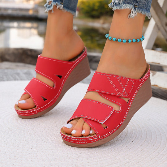 Damen Wedge-Sandalen mit verstellbaren Riemen R&B