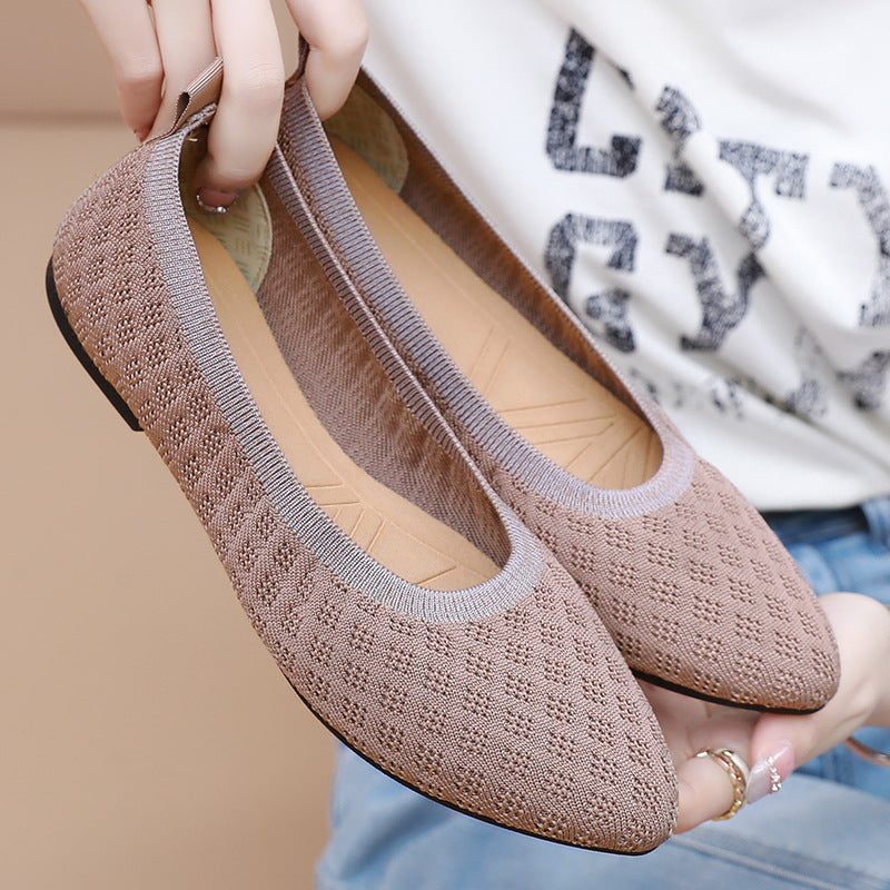 Damen Elegante und atmungsaktive Ballerinas mit rutschfester Sohle R&B