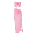 Damen Borten Maxikleid mit asymmetrischem Saum R&B