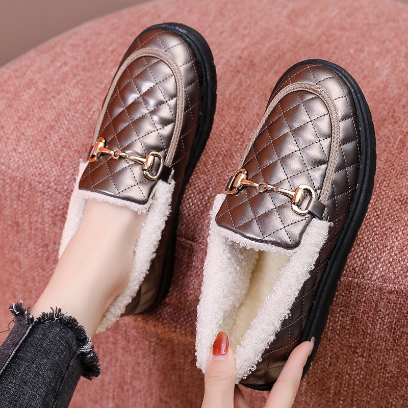 Damen bequeme, gefütterte Clogs mit modischem Steppdesign
