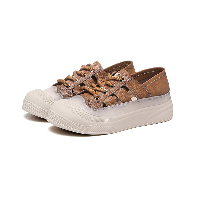 Damen modische Plateausneaker mit atmungsaktivem Obermaterial R&B
