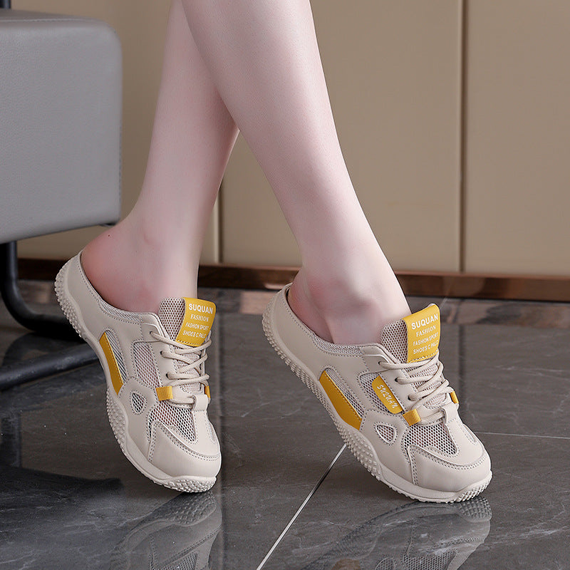 Damen Slip-On Sneakers mit atmungsaktiver Mesh-Oberfläche und rutschfester Sohle R&B