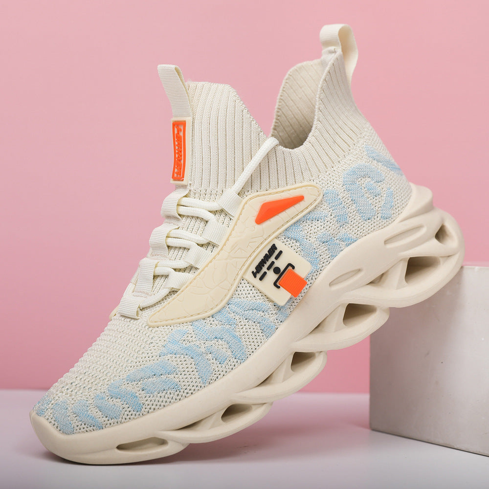 Damen Sportliche Strick-Sneaker mit rutschfester Laufsohle R&B