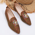 Damen flache Ballerinas mit funkelnder Applikation und modischem Design R&B