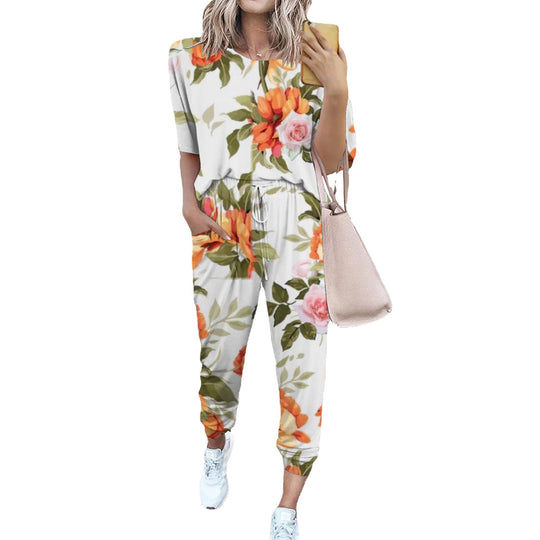 Damen Leichter Freizeit-Jumpsuit mit einem auffälligen Batik-Muster und praktischen Taschen R&B