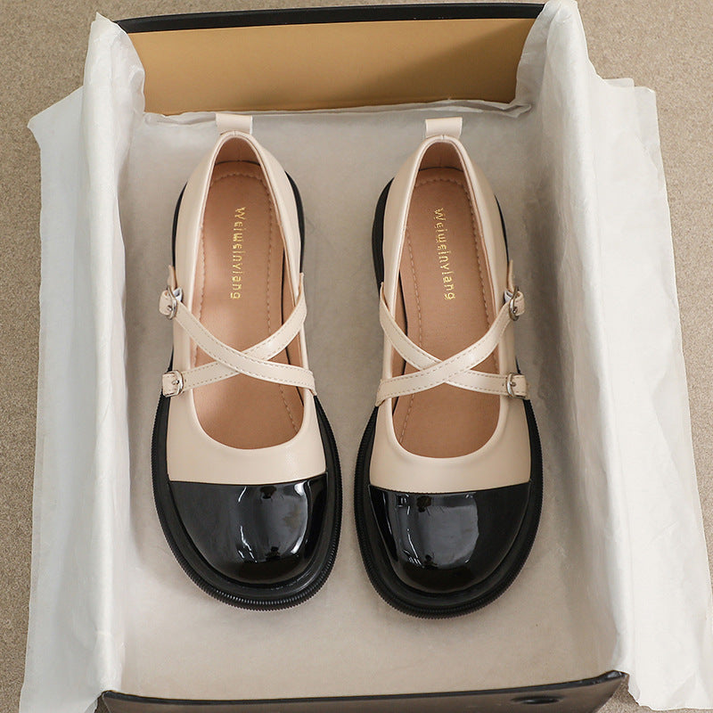 Damen elegante Mary-Jane Schuhe mit modischem Riemen und praktischem Schnallenverschluss