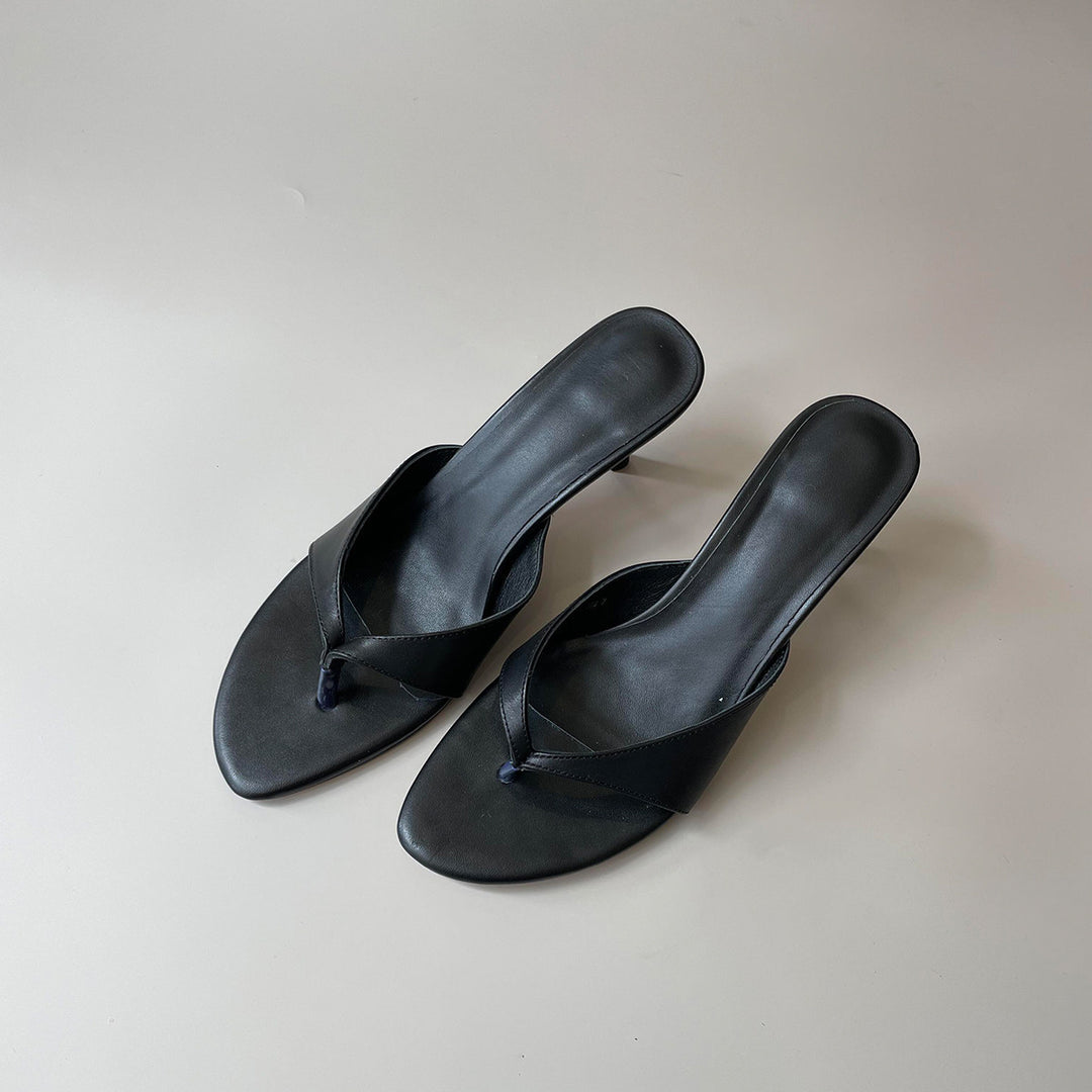 Damen elegante Slingback-Pantoletten mit geschwungenem Riemendesign R&B