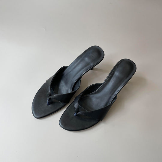 Damen elegante Slingback-Pantoletten mit geschwungenem Riemendesign R&B