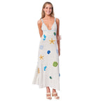 Damen gehäkeltes Strandkleid mit maritimen Motiven R&B