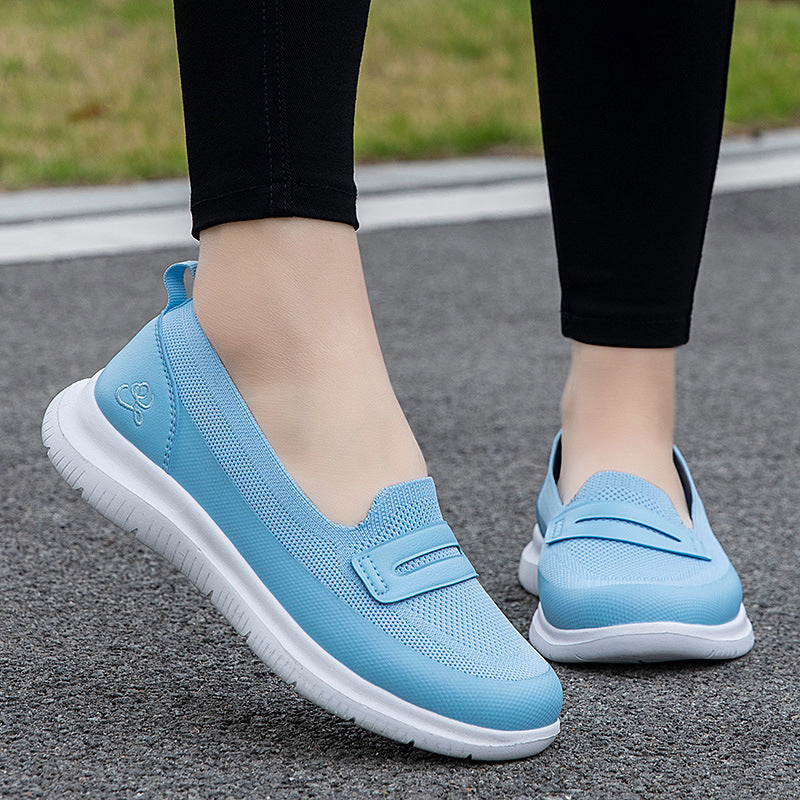 Damen Bequeme Slip-On Sneakers mit atmungsaktiver Mesh-Oberfläche R&B