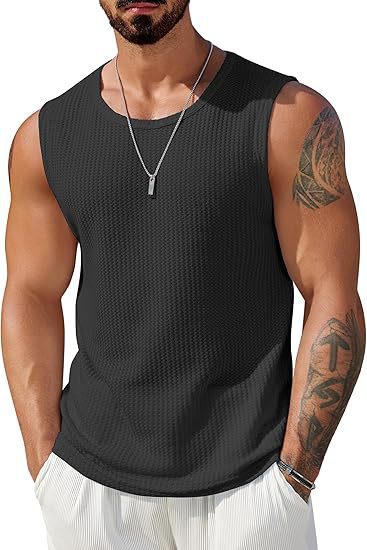 Herren Sportliches Tanktop mit atmungsaktiver Wabenstruktur R&B