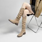 Damen Trendige Overknee Stiefel mit elegantem Blockabsatz R&B