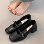 Damen elegante und komfortable Mary Jane Pumps mit modischem Blockabsatz R&B
