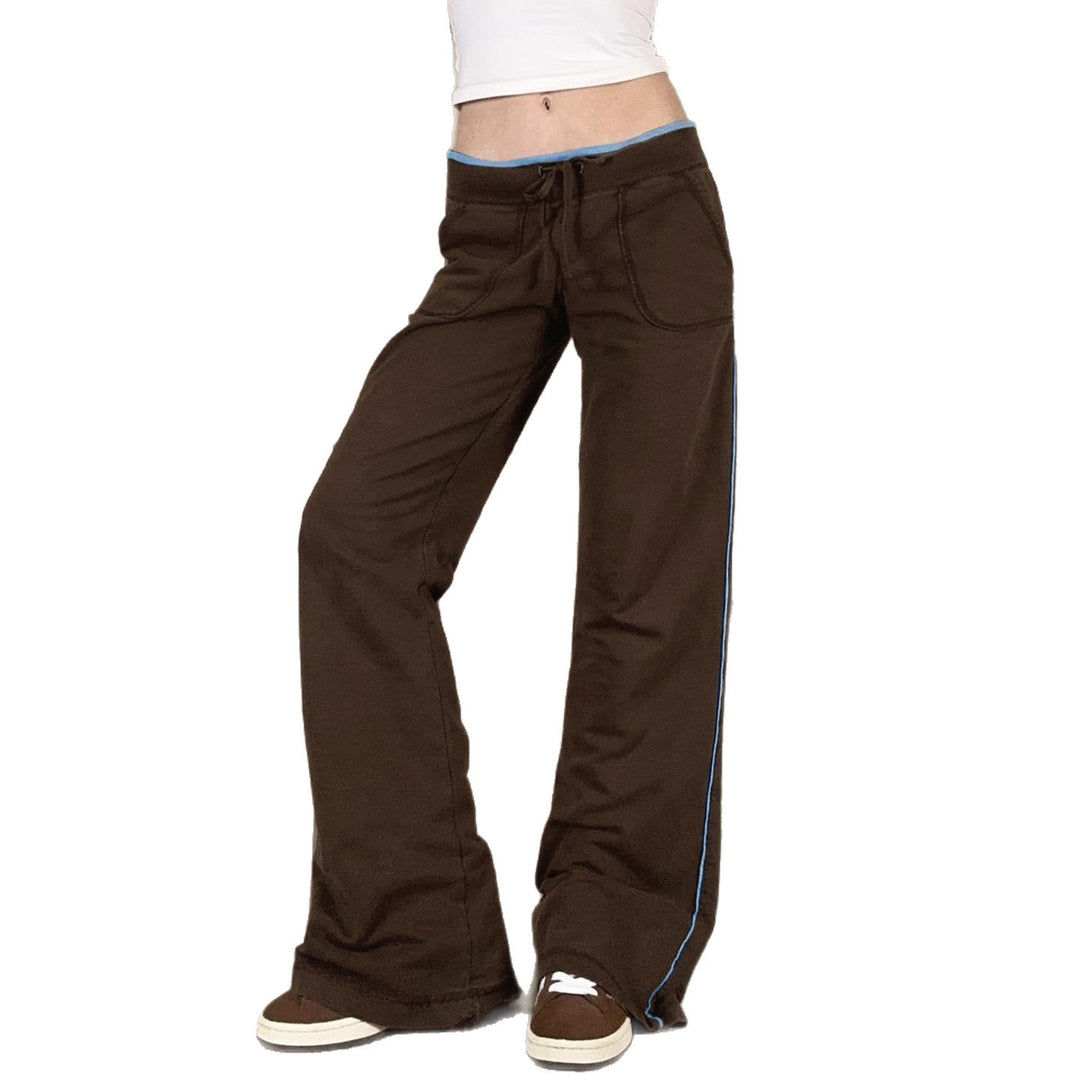 Damen komfortable Freizeithose mit breitem Bein und elastischem Bund R&B