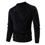 Herren Feiner Strickpullover mit modernem Zopfmuster R&B