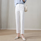 Damen Chino Stoffhose tailliert mit integrierten Taschen