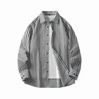 Herren Langarmhemd mit elegantem Streifenmuster und bequemen Passform