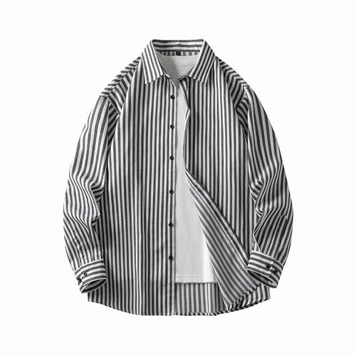 Herren Langarmhemd mit elegantem Streifenmuster und bequemen Passform R&B