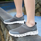 Damen Atmungsaktive Freizeitschuhe mit elastischem Slip-On Design