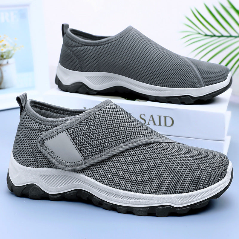 Damen nan atmungsaktive Slip-On Sneaker mit Klettverschluss und gedämpfter EVA-Zwischensohle R&B