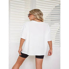 Damen T-Shirt mit frischem Limoncello-Motiv und floralen Akzenten R&B