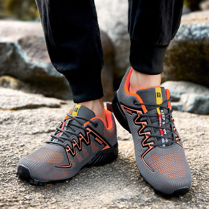 Damen Sportliche Trail-Laufschuhe mit atmungsaktiver Oberflächenstruktur und rutschfester Sohle R&B