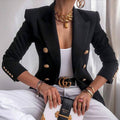Damen Elegante taillierte Blazerjacke mit goldenen Knöpfen R&B