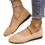 Damen Ballerinas mit verstellbarem Riemen und komfortablem Fußbett R&B